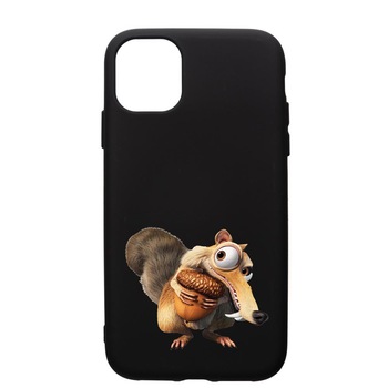 Husa de protectie Apple iPhone 12, Ice Age Nutty, silicon, cu interiorul din material textil, protectie camera, PB23 Husa de protectie Apple iPhone 12, Ice Age Nutty, silicon, cu interiorul din material textil, protectie camera, PB23