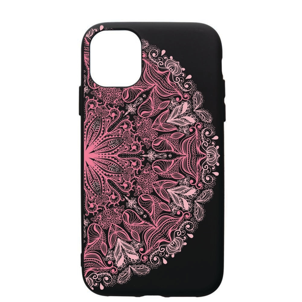 Husa de protectie Apple iPhone 11 Pro Max, Lace Pink, silicon, cu interiorul din material textil, protectie camera, PB21