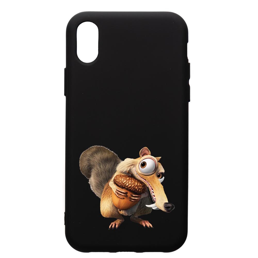 Husa de protectie Samsung Galaxy A01, Ice Age Nutty, silicon, cu interiorul din material textil, protectie camera, PB23