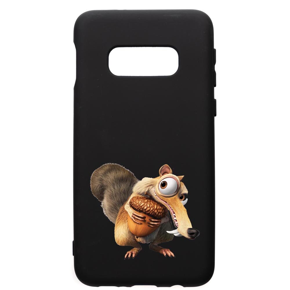Husa de protectie Samsung Galaxy S10E, Ice Age Nutty, silicon, cu interiorul din material textil, protectie camera, PB23