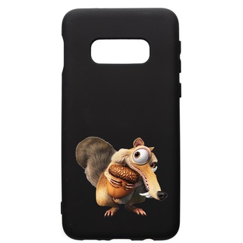 Husa de protectie Samsung Galaxy S10E, Ice Age Nutty, silicon, cu interiorul din material textil, protectie camera, PB23 Husa de protectie Samsung Galaxy S10E, Ice Age Nutty, silicon, cu interiorul din material textil, protectie camera, PB23