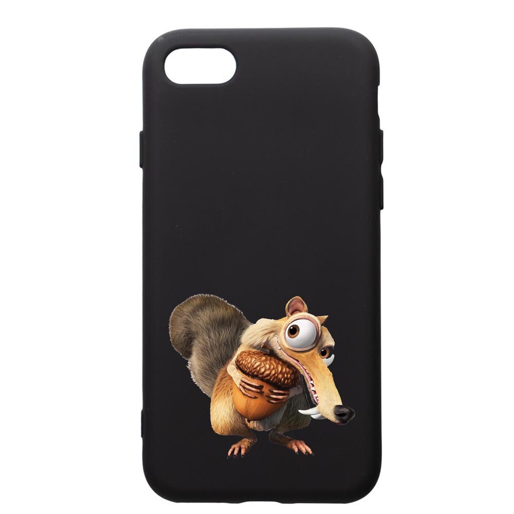 Husa de protectie Apple iPhone SE 2 / iPhone 8 / iPhone 7, Ice Age Nutty, silicon, cu interiorul din material textil, protectie camera, PB23