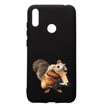 Husa de protectie Huawei Y7 2019, Ice Age Nutty, silicon, cu interiorul din material textil, protectie camera, PB23 Husa de protectie Huawei Y7 2019, Ice Age Nutty, silicon, cu interiorul din material textil, protectie camera, PB23
