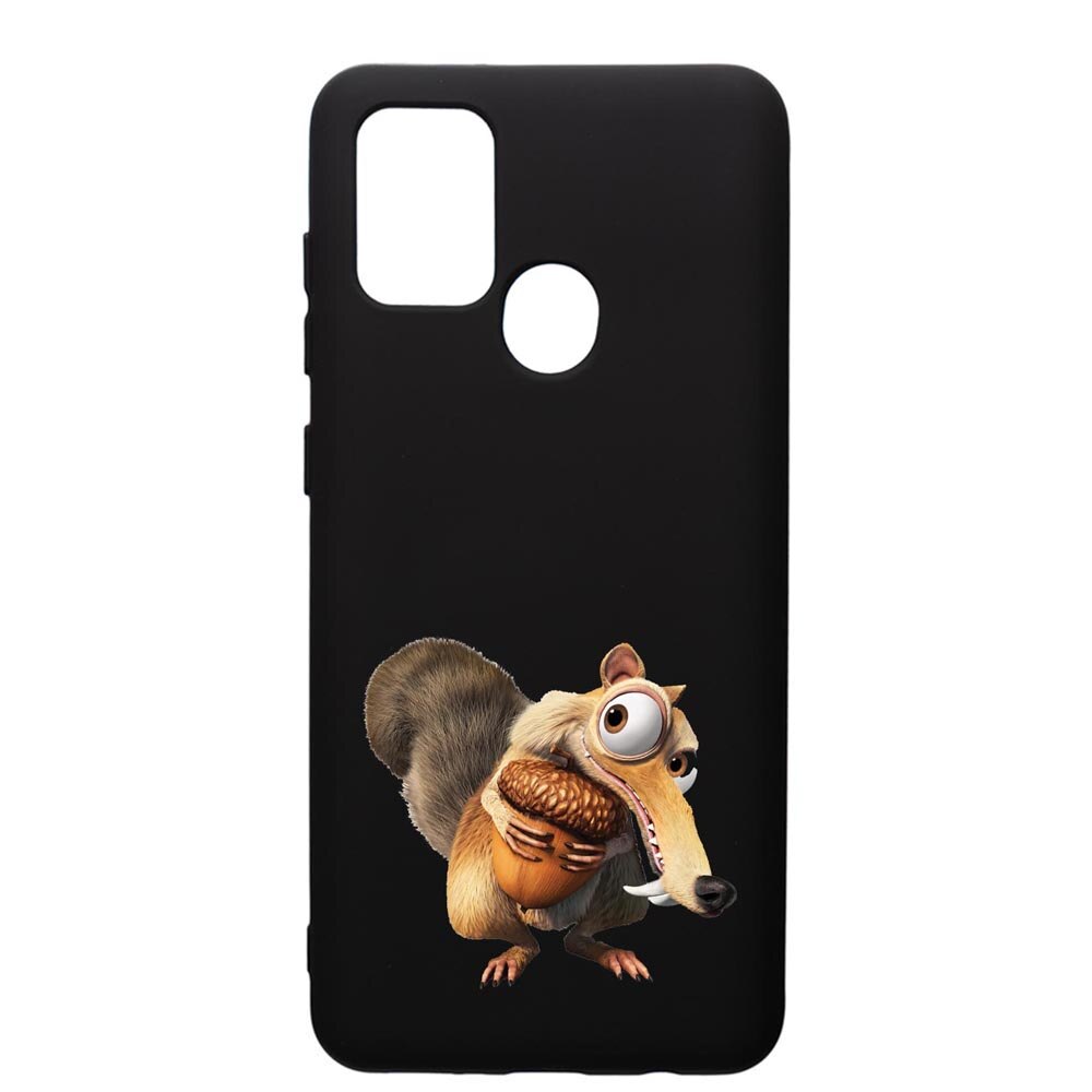 Husa de protectie Samsung Galaxy A21, Ice Age Nutty, silicon, cu interiorul din material textil, protectie camera, PB23