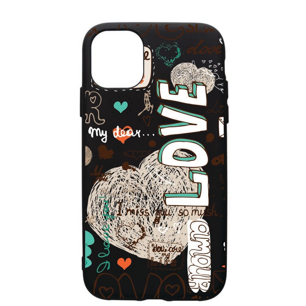 Husa de protectie Apple iPhone 11, Love February, silicon, cu interiorul din material textil, protectie camera, PB25
