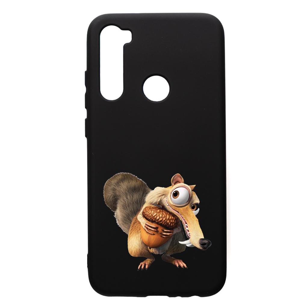 Husa de protectie Xiaomi Redmi Note 8, Ice Age Nutty, silicon, cu interiorul din material textil, protectie camera, PB23