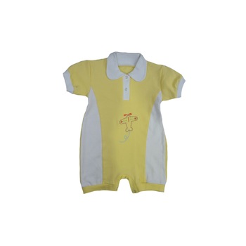 Salopeta de vara pentru baieti Mini Junior 86-25G, Galben, 86 cm Salopeta de vara pentru baieti Mini Junior 86-25G, Galben, 86 cm