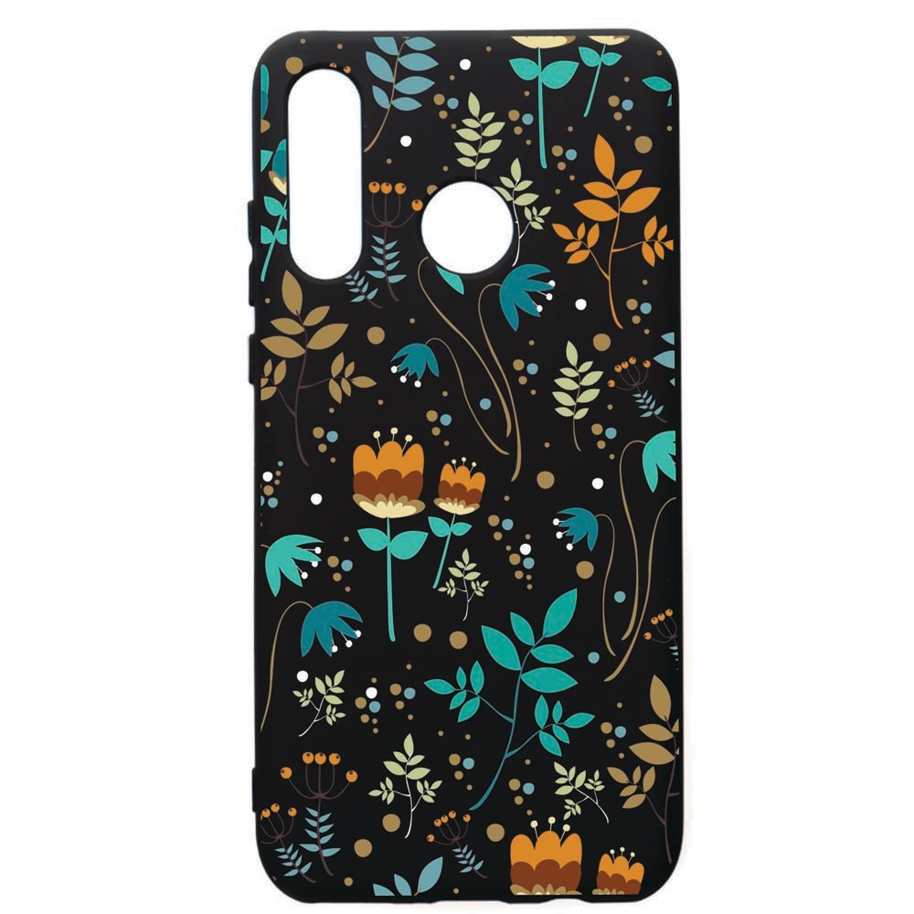 Husa de protectie Huawei P30 Lite, Spring, silicon, cu interiorul din material textil, protectie camera, PB28