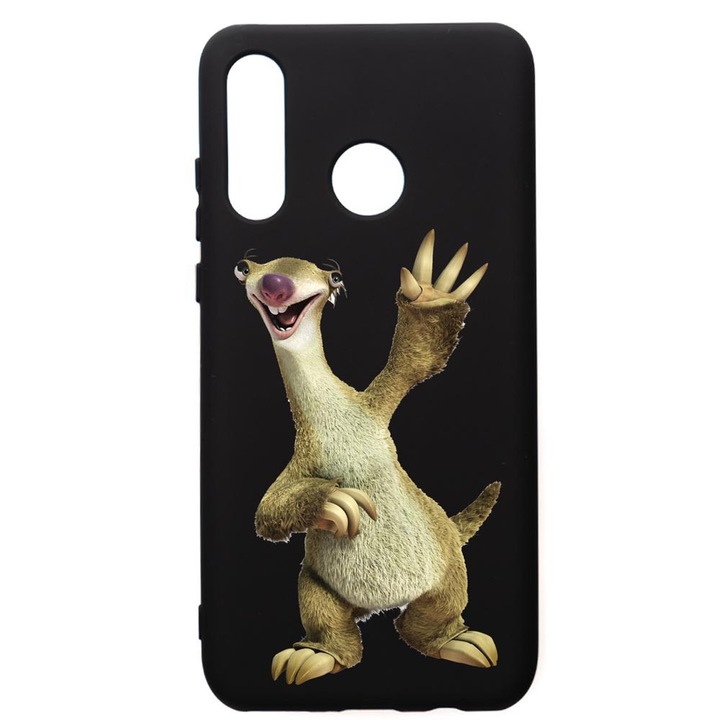 Husa de protectie Huawei P30 Lite, Ice Age Sid, silicon, cu interiorul din material textil, protectie camera, PB24