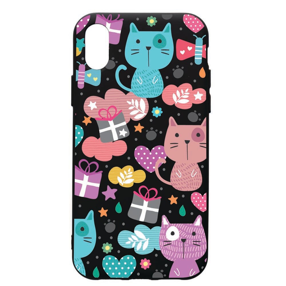 Husa de protectie Xiaomi Redmi 7A, Lovely Cat, silicon, cu interiorul din material textil, protectie camera, PB41