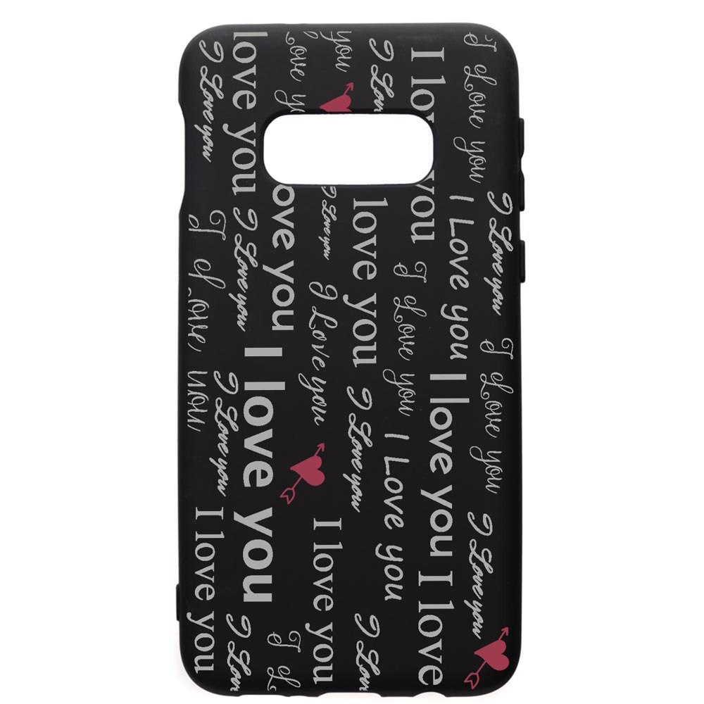 Husa de protectie Samsung Galaxy S10E, Love You, silicon, cu interiorul din material textil, protectie camera, PB40