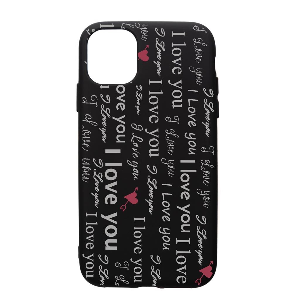Husa de protectie Apple iPhone 11 Pro, Love You, silicon, cu interiorul din material textil, protectie camera, PB40