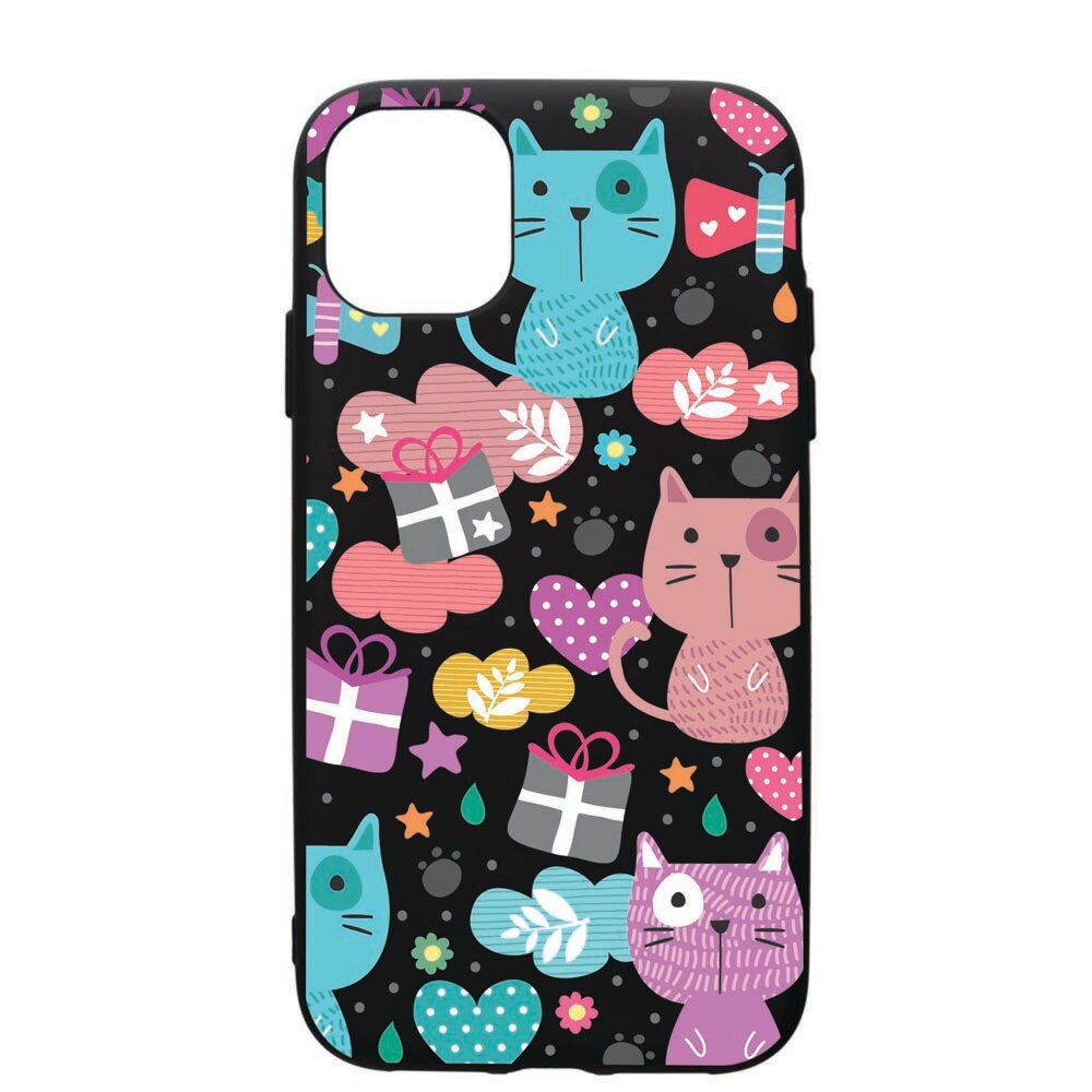 Husa de protectie Apple iPhone 12 Mini, Lovely Cat, silicon, cu interiorul din material textil, protectie camera, PB41