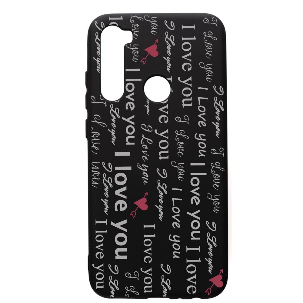 Husa de protectie Xiaomi Redmi Note 8, Love You, silicon, cu interiorul din material textil, protectie camera, PB40