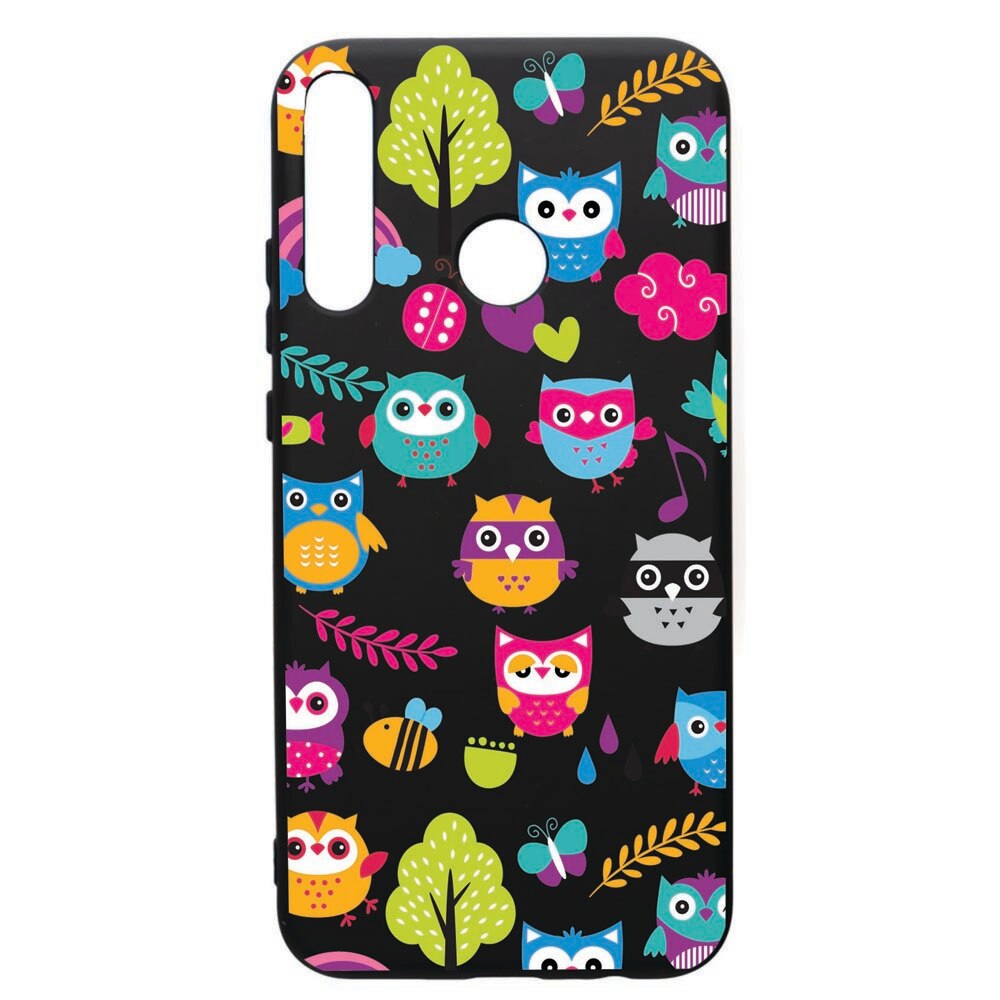 Husa de protectie Huawei P40 Lite E / Y7p, OWL, silicon, cu interiorul din material textil, protectie camera, PB43