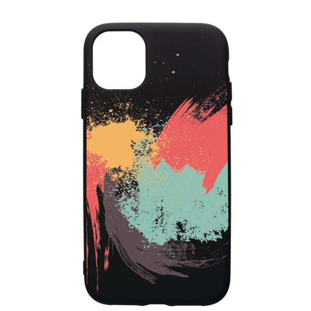Husa de protectie Apple iPhone 11, Painting, silicon, cu interiorul din material textil, protectie camera, PB44