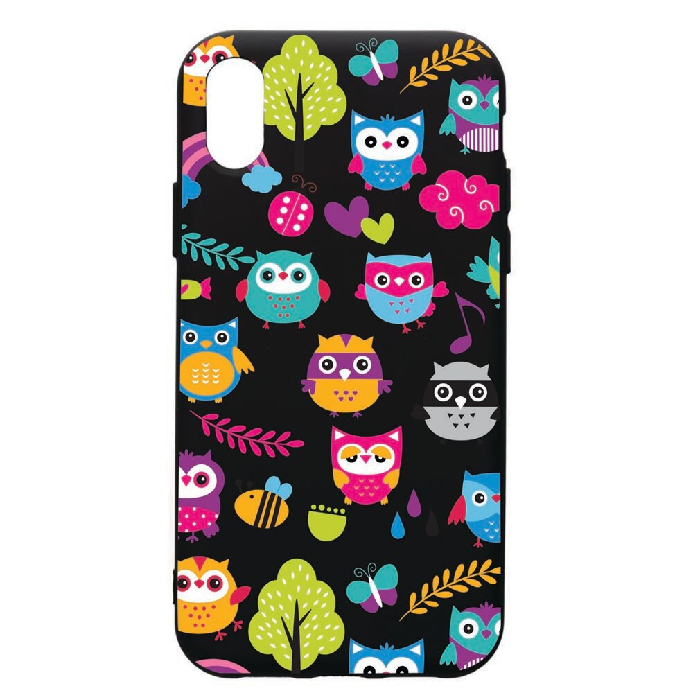 Husa de protectie Apple iPhone XR, OWL, silicon, cu interiorul din material textil, protectie camera, PB43