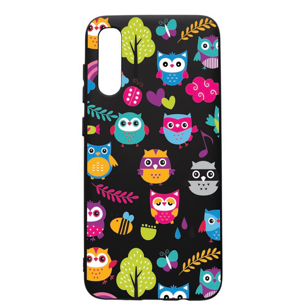 Husa de protectie Samsung Galaxy A50, OWL, silicon, cu interiorul din material textil, protectie camera, PB43