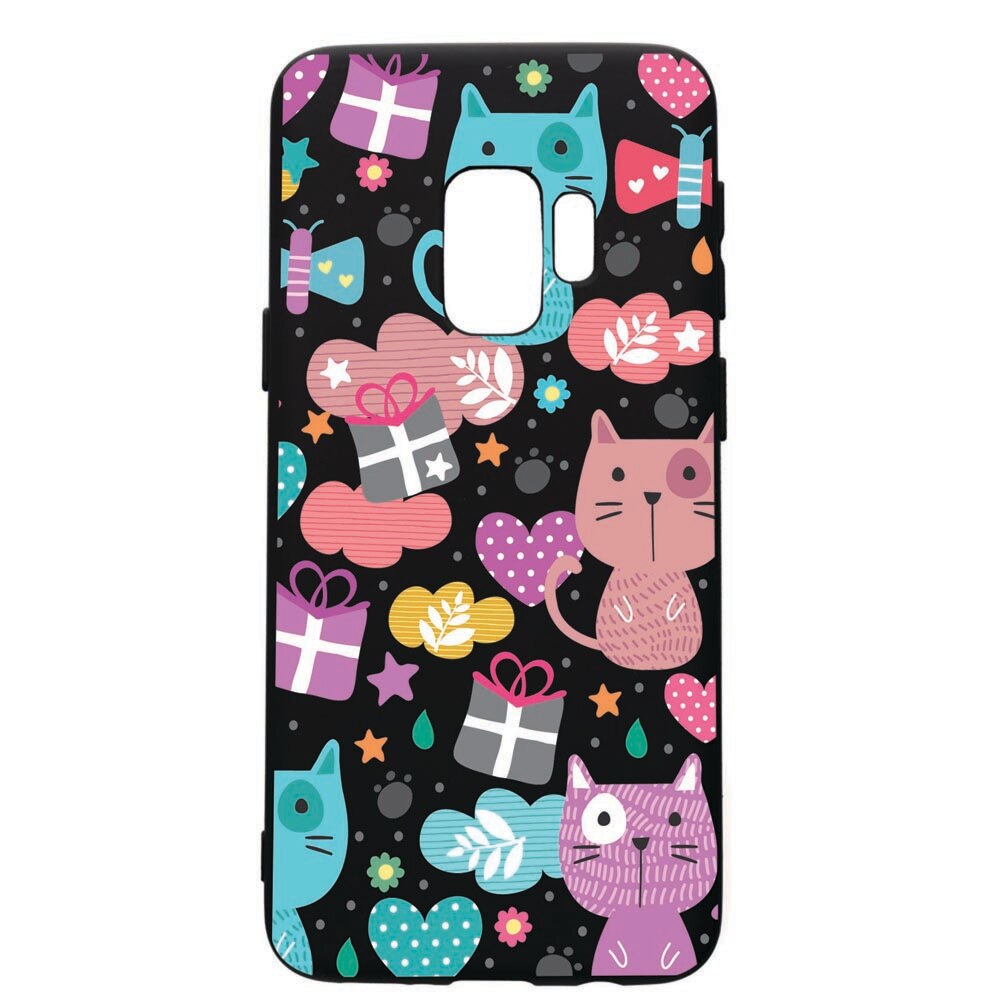 Husa de protectie Samsung Galaxy S9, Lovely Cat, silicon, cu interiorul din material textil, protectie camera, PB41