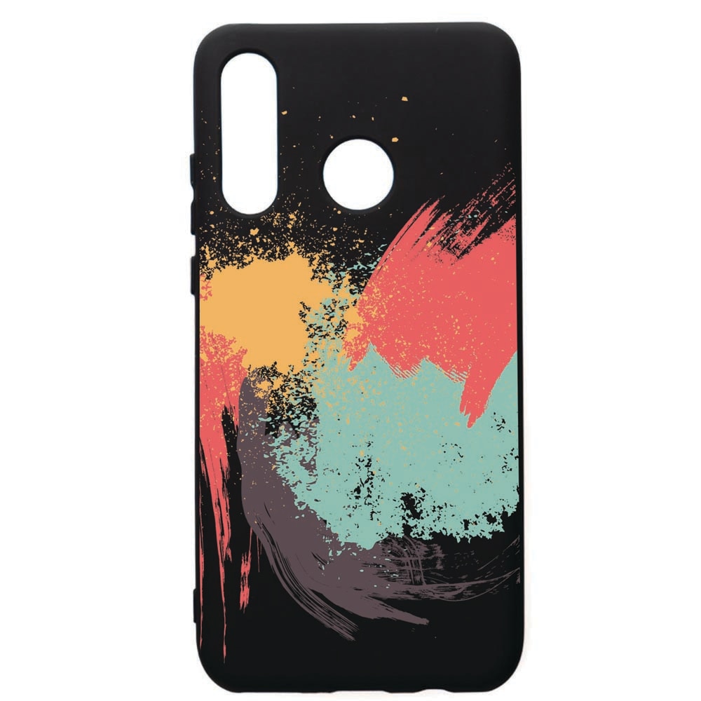 Husa de protectie Huawei P30 Lite, Painting, silicon, cu interiorul din material textil, protectie camera, PB44