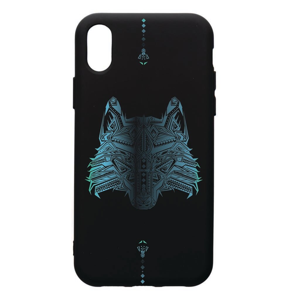 Husa de protectie Apple iPhone XS Max, Wolf, silicon, cu interiorul din material textil, protectie camera, PB50