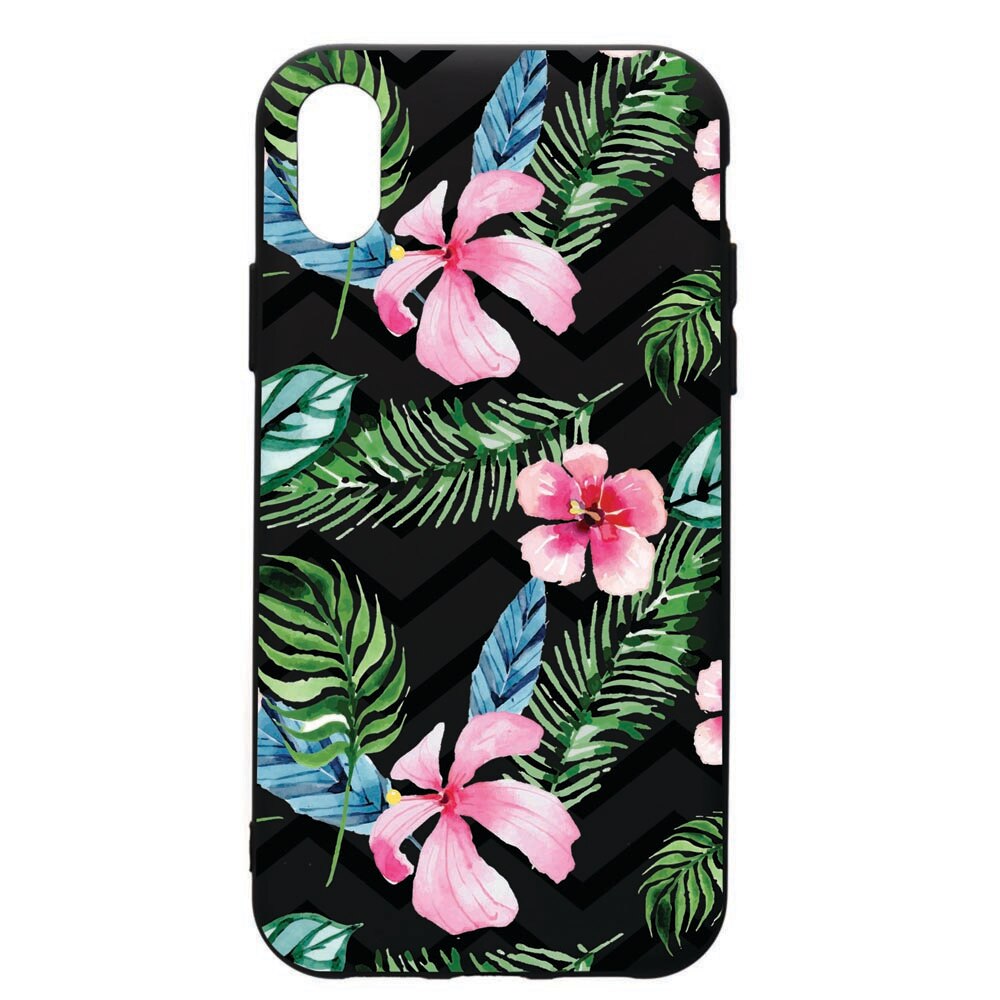 Husa de protectie Huawei Y5 2019, Tropical, silicon, cu interiorul din material textil, protectie camera, PB49