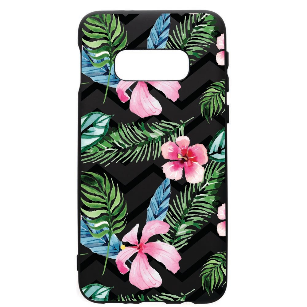 Husa de protectie Samsung Galaxy S10E, Tropical, silicon, cu interiorul din material textil, protectie camera, PB49