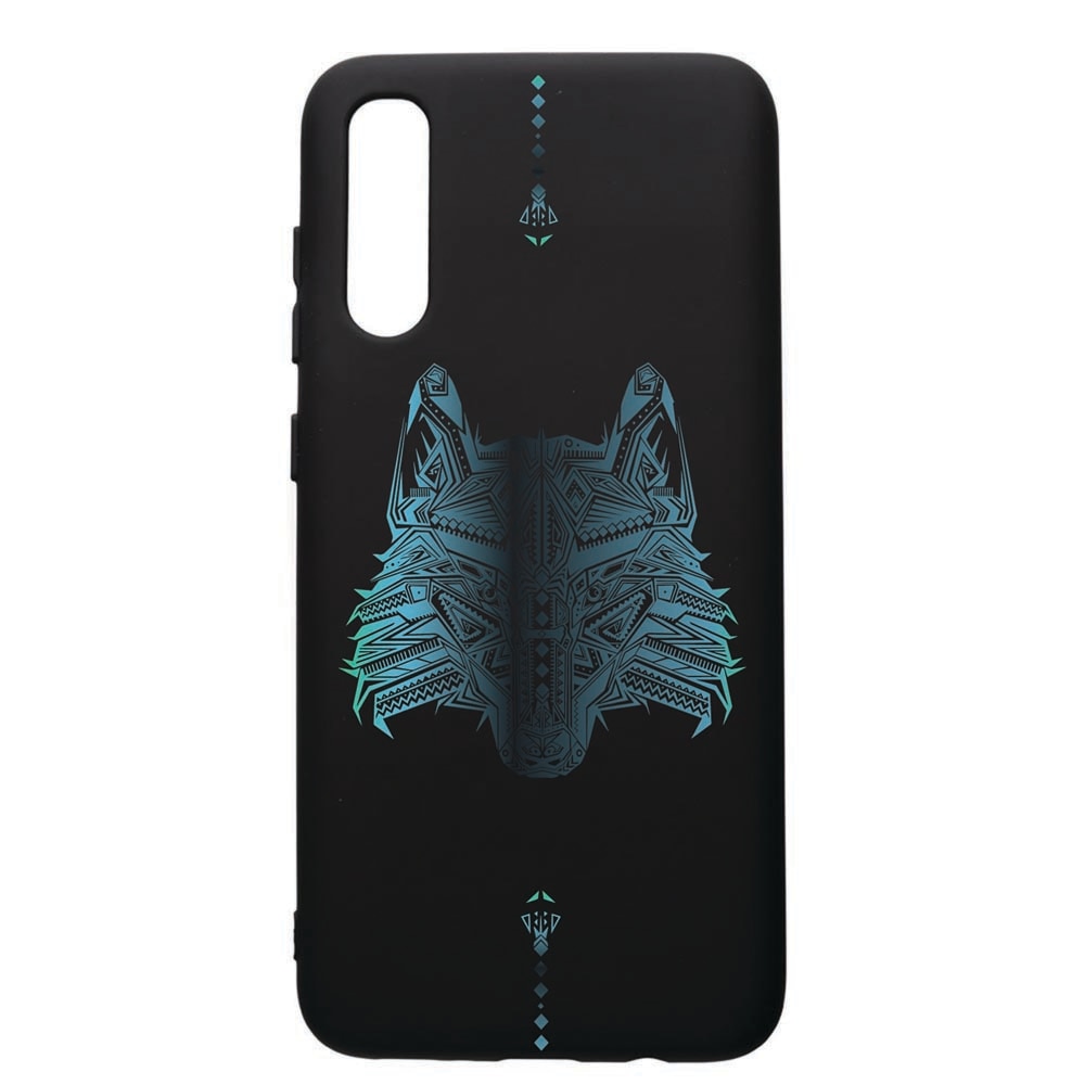 Husa de protectie Samsung Galaxy A70, Wolf, silicon, cu interiorul din material textil, protectie camera, PB50