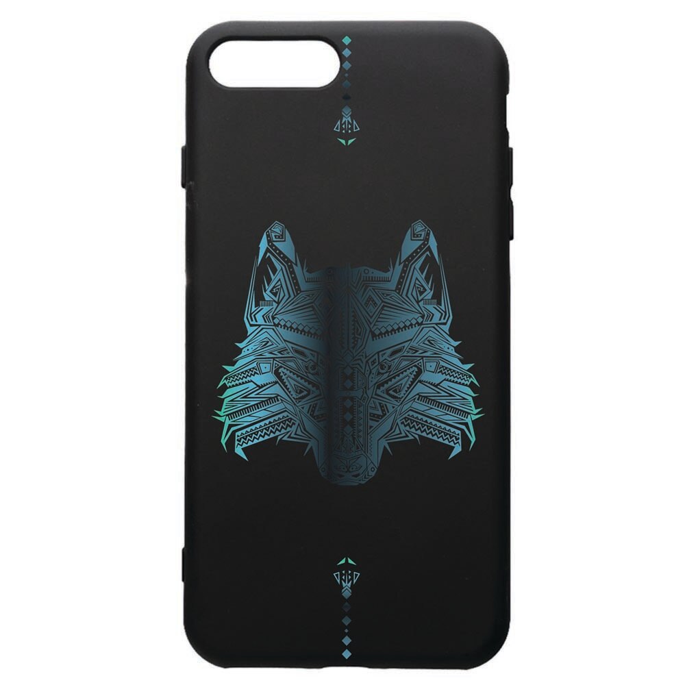 Husa de protectie Apple iPhone 8 Plus / iPhone 7 Plus, Wolf, silicon, cu interiorul din material textil, protectie camera, PB50