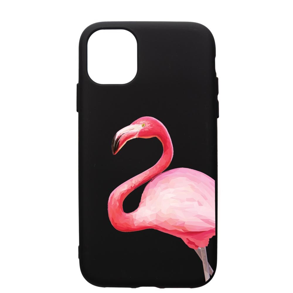 Husa de protectie Apple iPhone 11, Flamingo, silicon, cu interiorul din material textil, protectie camera, PB55