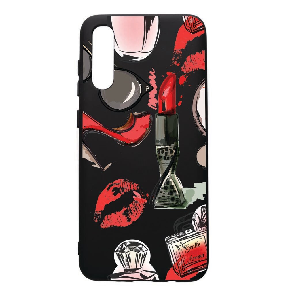 Husa de protectie Samsung Galaxy A70, Fashion, silicon, cu interiorul din material textil, protectie camera, PB54