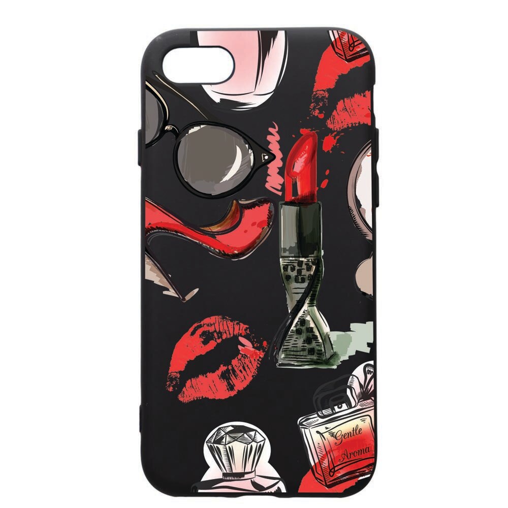 Husa de protectie Apple iPhone SE 2 / iPhone 8 / iPhone 7, Fashion, silicon, cu interiorul din material textil, protectie camera, PB54