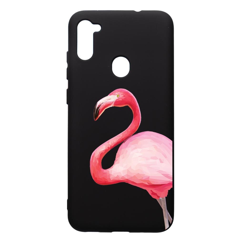 Husa de protectie Samsung Galaxy A11, Flamingo, silicon, cu interiorul din material textil, protectie camera, PB55