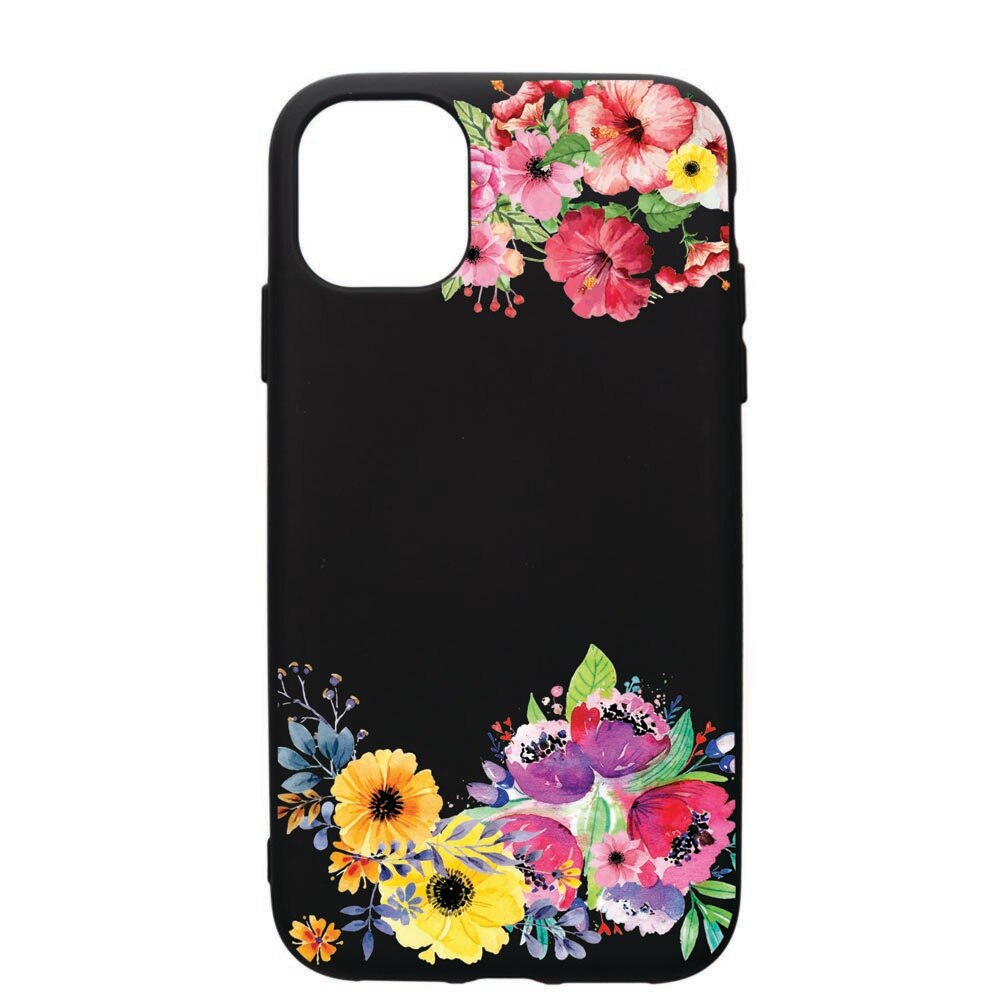 Husa de protectie Apple iPhone 12 Mini, Flower, silicon, cu interiorul din material textil, protectie camera, PB56