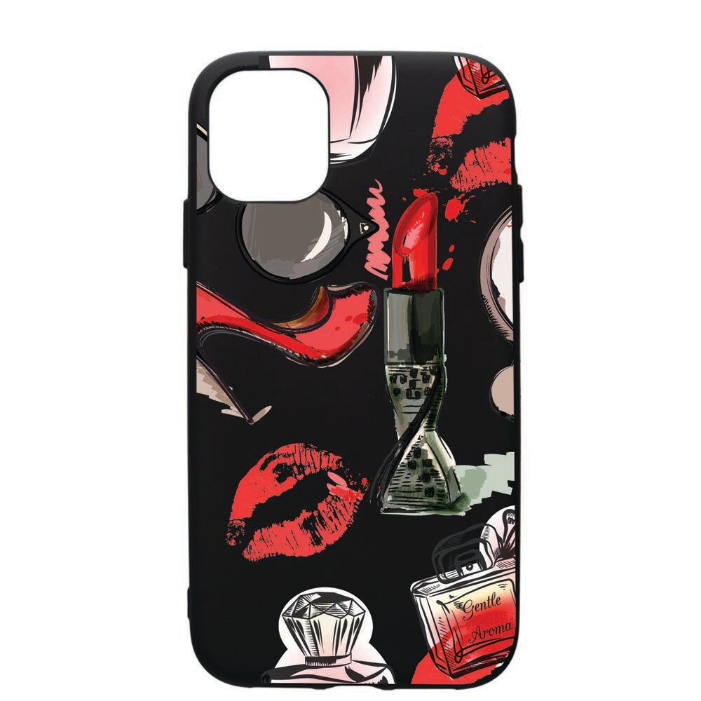 Husa de protectie Apple iPhone 11, Fashion, silicon, cu interiorul din material textil, protectie camera, PB54