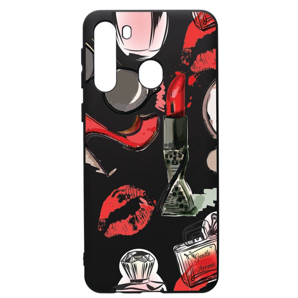 Husa de protectie Samsung Galaxy A21S, Fashion, silicon, cu interiorul din material textil, protectie camera, PB54