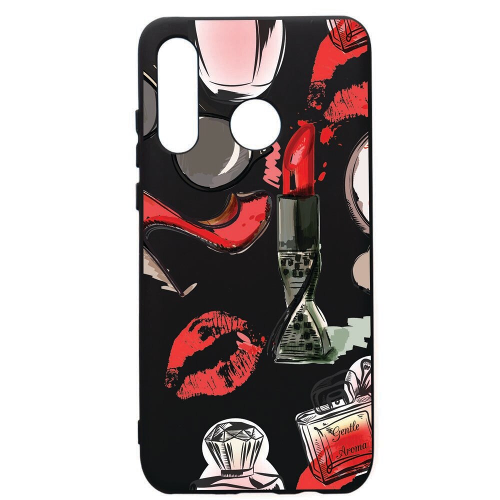 Husa de protectie Huawei P30 Lite, Fashion, silicon, cu interiorul din material textil, protectie camera, PB54