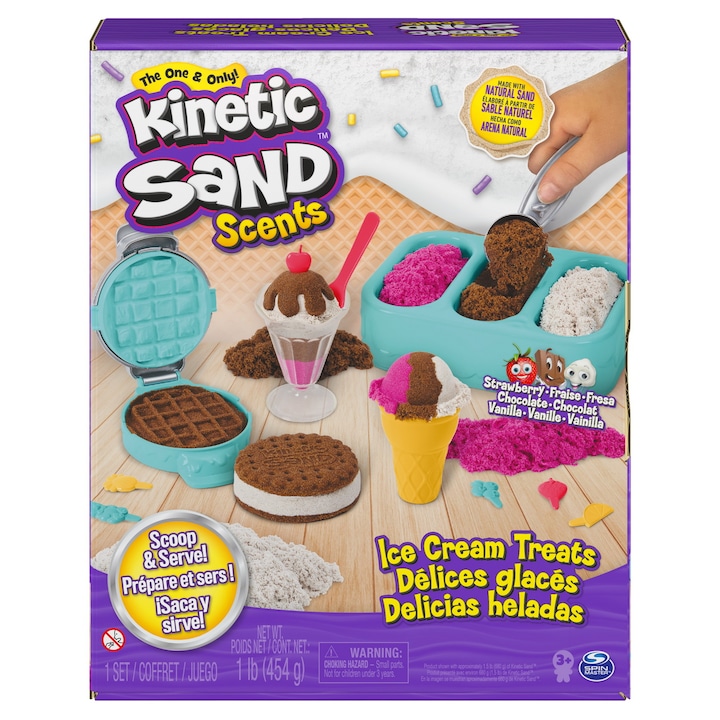 Set Kinetic Sand - Ice Cream Treats, 454 g