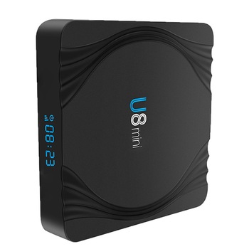 Mini PC TV Box Runmus® U8 Pro, Android 9.1, 4K, WI-FI 5G, Amlogic Quad Core ARM A55 @2GHz, DDR3 4GB RAM, HDMI, memorie 32GB, BT 4.1, negru Mini PC TV Box Runmus® U8 Pro, Android 9.1, 4K, WI-FI 5G, Amlogic Quad Core ARM A55 @2GHz, DDR3 4GB RAM, HDMI, memorie 32GB, BT 4.1, negru
