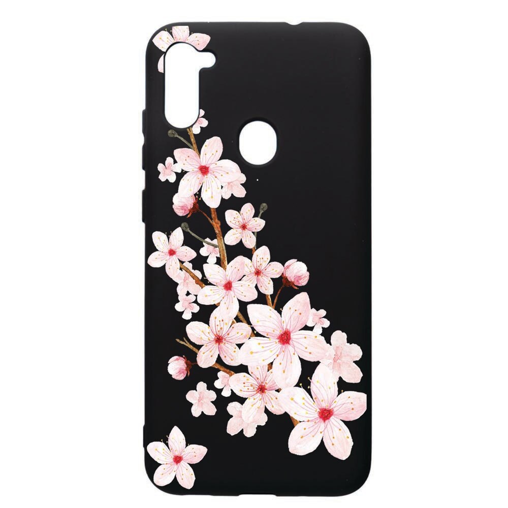 Husa de protectie Samsung Galaxy A11, Spring Flower, silicon, cu interiorul din material textil, protectie camera, PB62