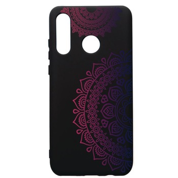 Husa de protectie Huawei P30 Lite, Lace Color, silicon, cu interiorul din material textil, protectie camera, PB63 Husa de protectie Huawei P30 Lite, Lace Color, silicon, cu interiorul din material textil, protectie camera, PB63