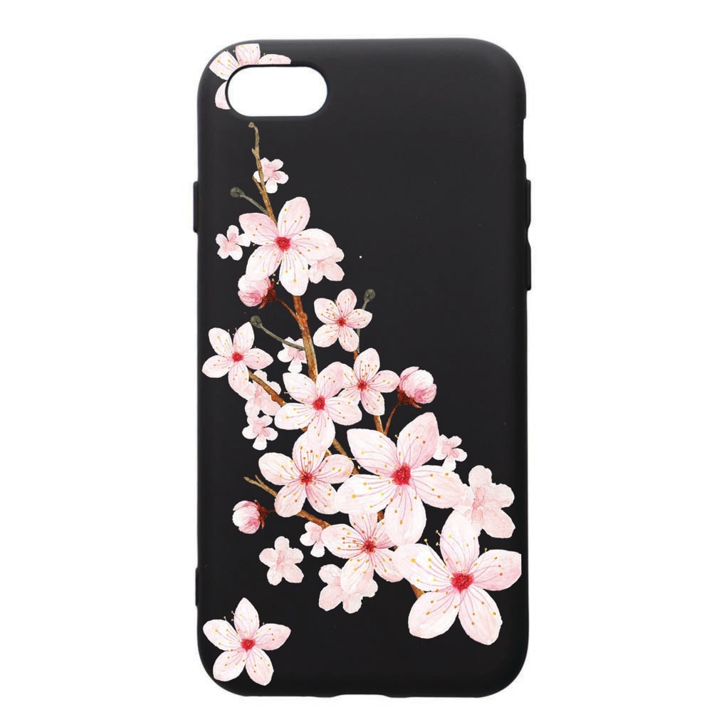 Husa de protectie Apple iPhone SE 2 / iPhone 8 / iPhone 7, Spring Flower, silicon, cu interiorul din material textil, protectie camera, PB62