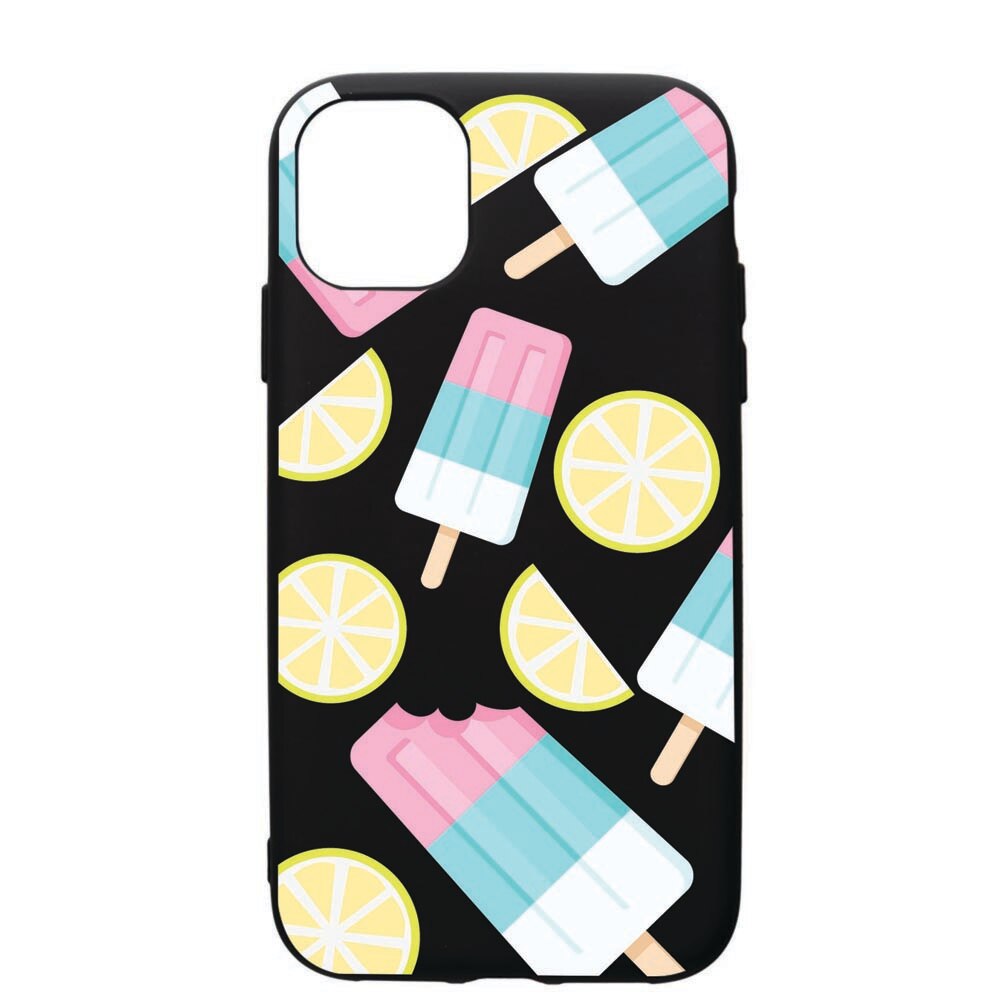 Husa de protectie Apple iPhone 12 Pro Max, Ice Cream, silicon, cu interiorul din material textil, protectie camera, PB65