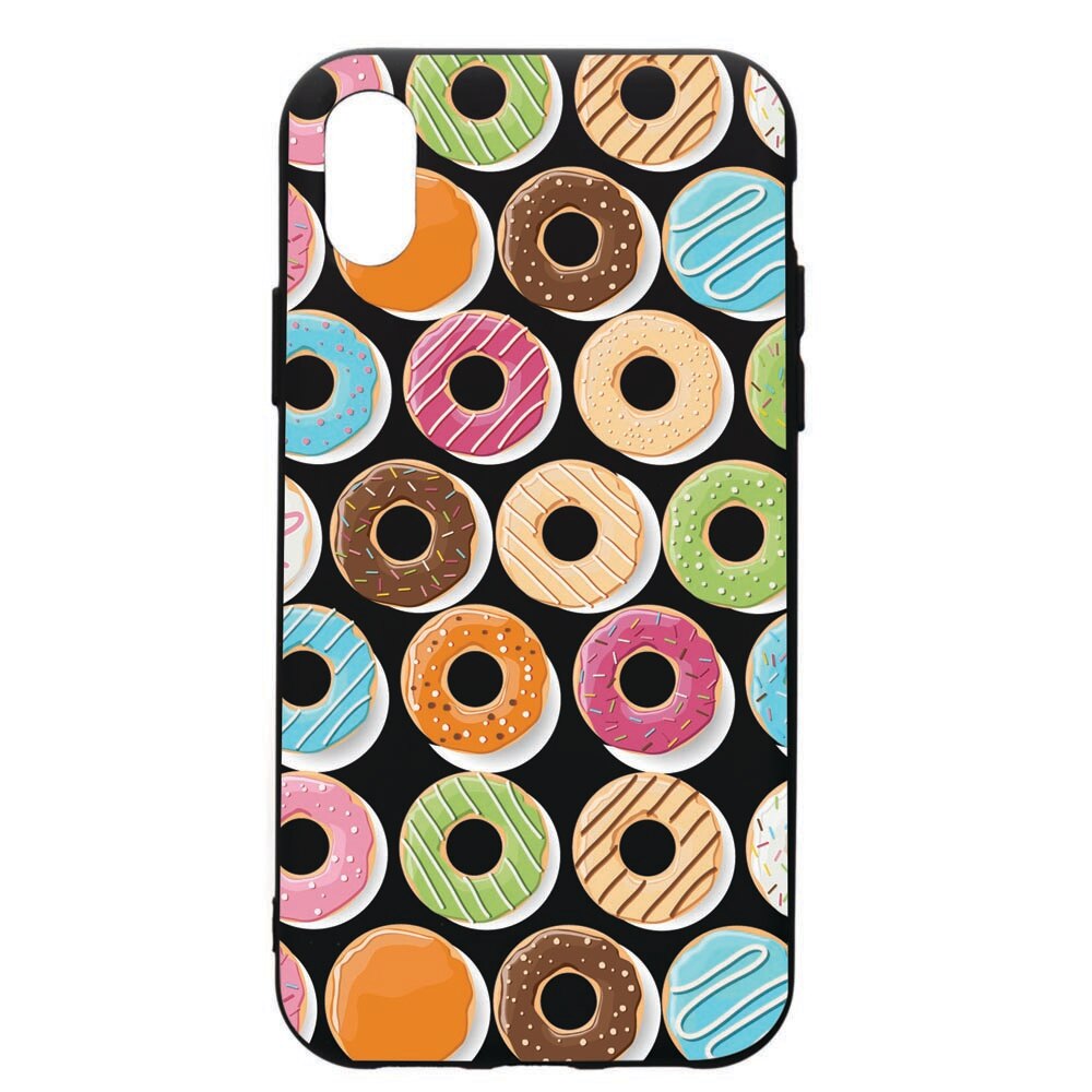 Husa de protectie Huawei Y6 2019, Donuts, silicon, cu interiorul din material textil, protectie camera, PB66