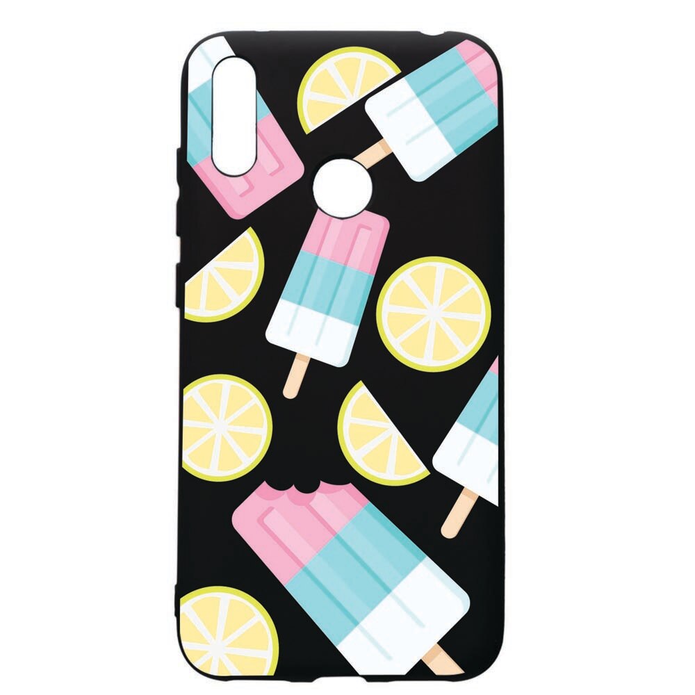 Husa de protectie Huawei Y7 2019, Ice Cream, silicon, cu interiorul din material textil, protectie camera, PB65