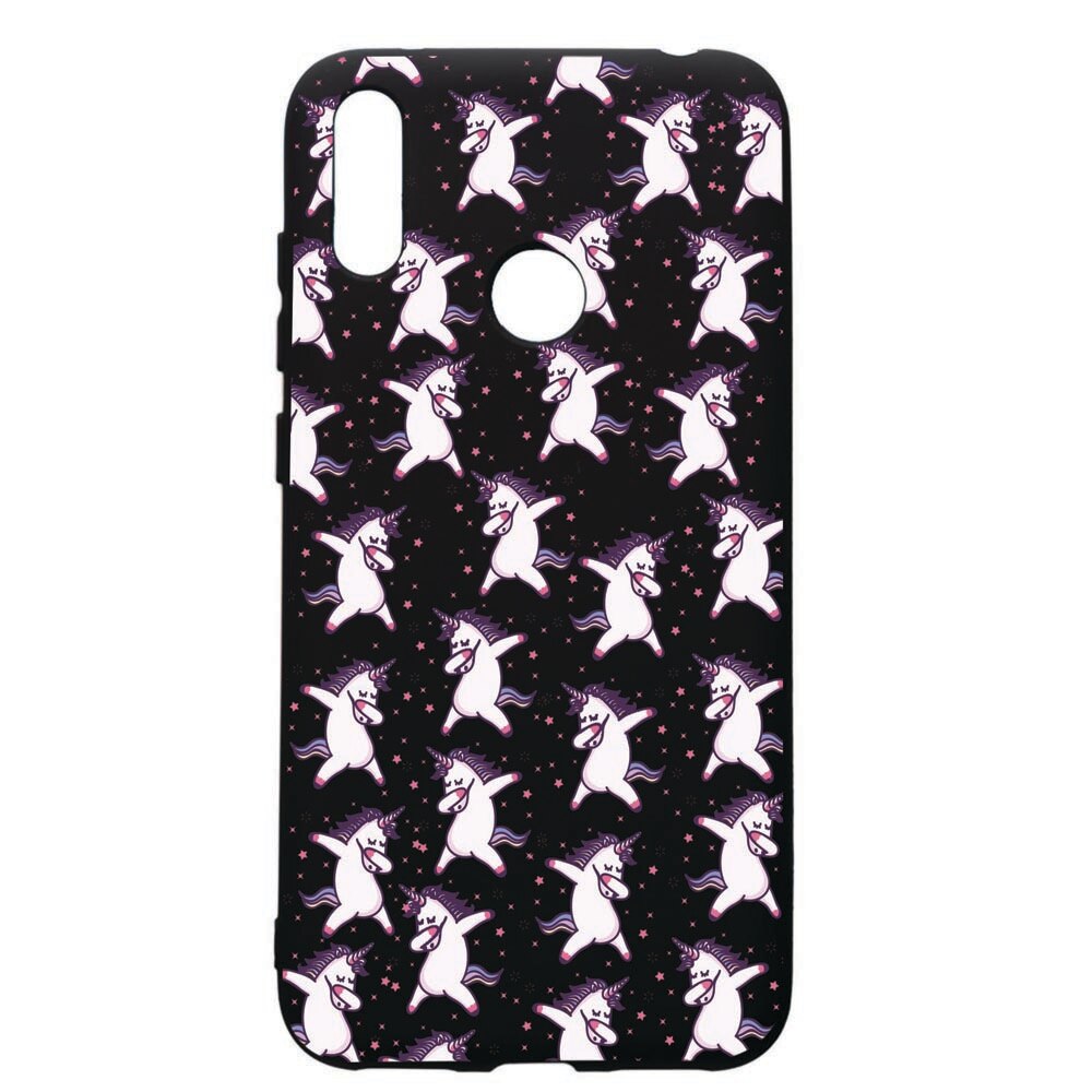 Husa de protectie Huawei Y7 2019, Unicorn, silicon, cu interiorul din material textil, protectie camera, PB73
