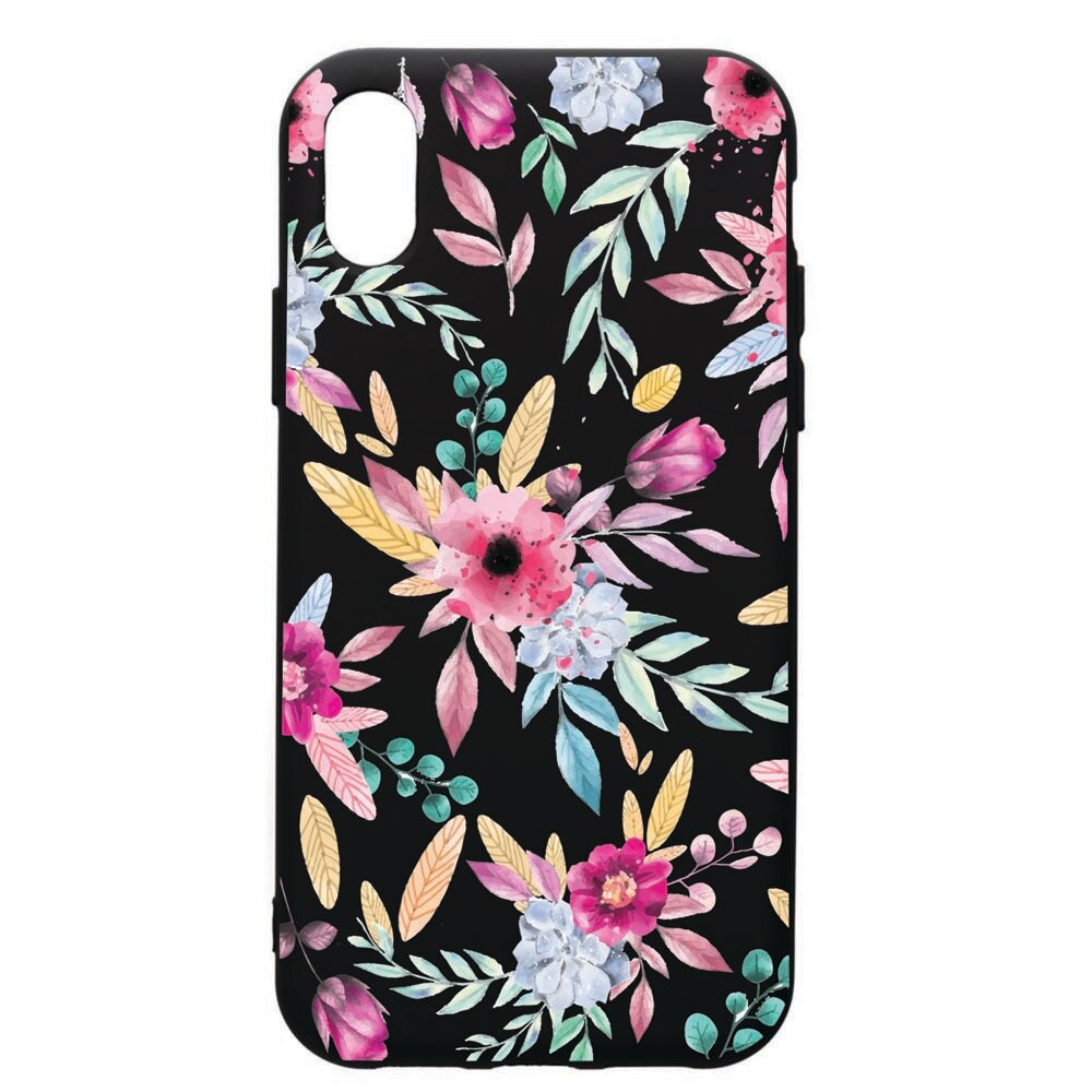 Husa de protectie Samsung Galaxy A10, Happy Flowers, silicon, cu interiorul din material textil, protectie camera, PB69