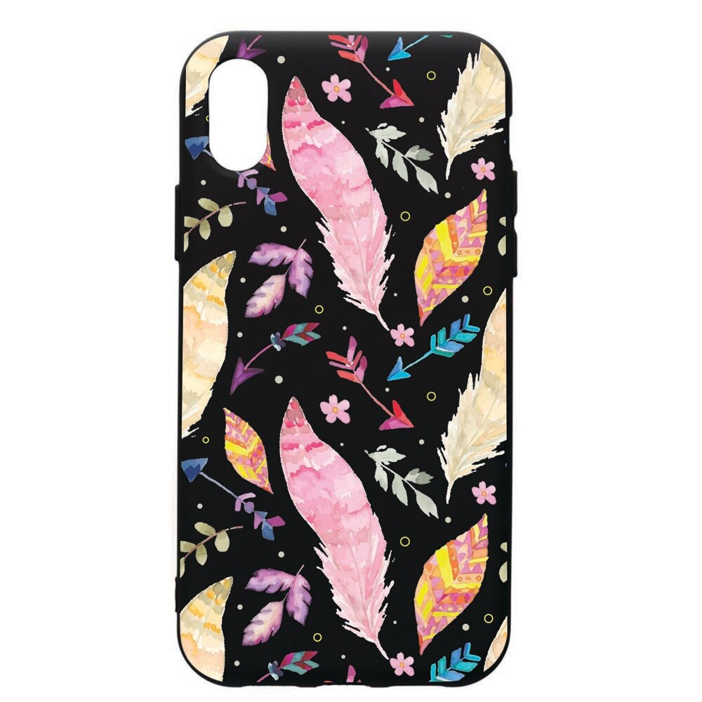 Husa de protectie Samsung Galaxy A10, Happy Feathers, silicon, cu interiorul din material textil, protectie camera, PB68