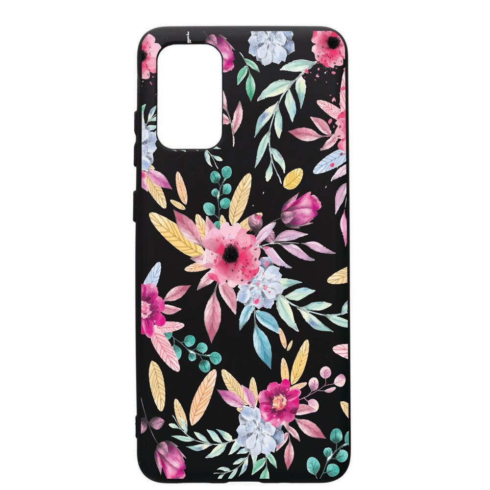 Husa de protectie Samsung Galaxy A51, Happy Flowers, silicon, cu interiorul din material textil, protectie camera, PB69