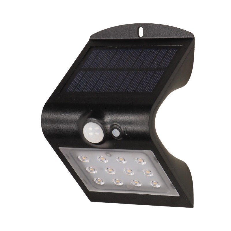 Lampa solara ORNO SILOE OR-SL-6083BLR4, 1.5 W, senzor de miscare, unghi de detectie 120°, 190lm, IP65, 4000K, 1200mAh, negru